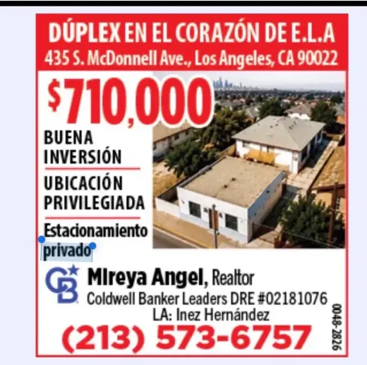 Dúplex en venta en Los Ángeles – $710,000