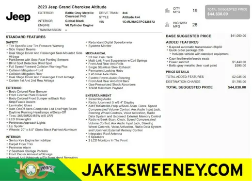 2023 Jeep Grand Cherokee