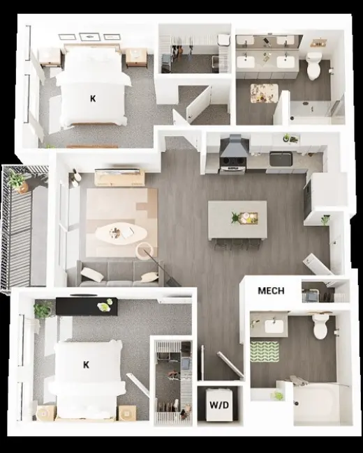 Propiedad en alquiler con 2 dormitorios y 2 baños en Waltham
