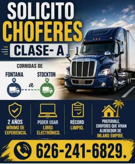 SOLICITO 🚚CHOFERES CLASE "A"