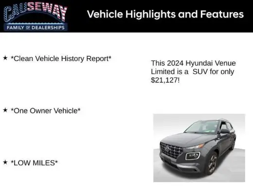 Hyundai VENUE 2024 Limited 4dr Crossover