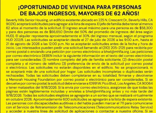 ¡ADULTOS MAYORES DE 62+ AÑOS!