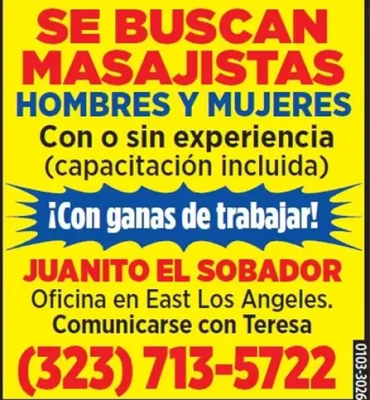 ¡OPORTUNIDAD DE TRABAJO!