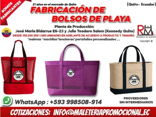 Fabrica bolsos de playa Quito