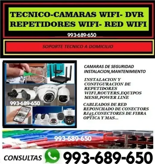 TECNICO WIFI CAMARAS DVR