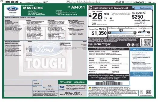 Ford Maverick 2022 XL 4dr SuperCrew 4.5 ft. SB