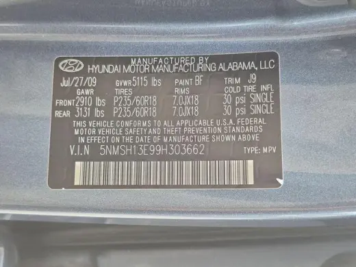 Hyundai SANTA FE 2009 Limited 4dr SUV