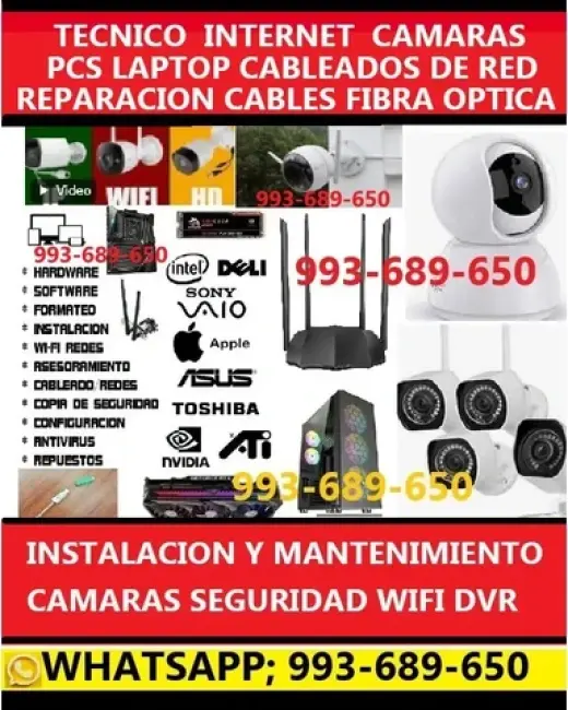 TECNICO INTERNET Y CAMARAS