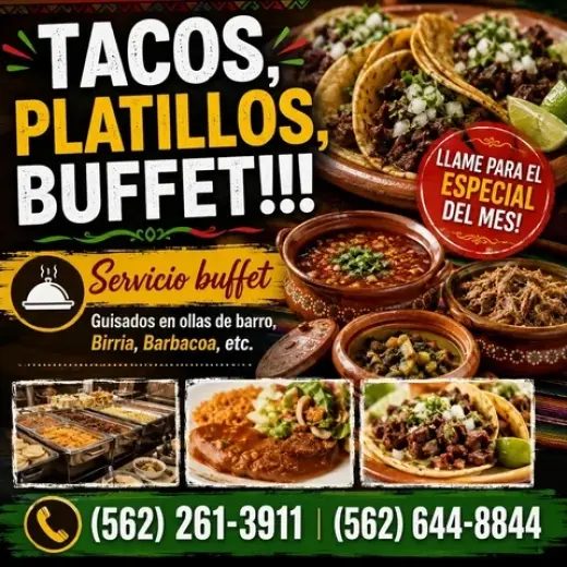 TAQUIZAS, PLATILLOS Y BUFFET !