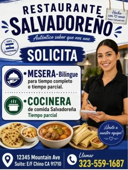 BUSCO MESERA y COCINERA📍CHINO