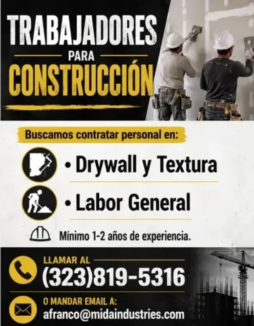 TRABAJADORES PARA CONSTRUCCIÓN
