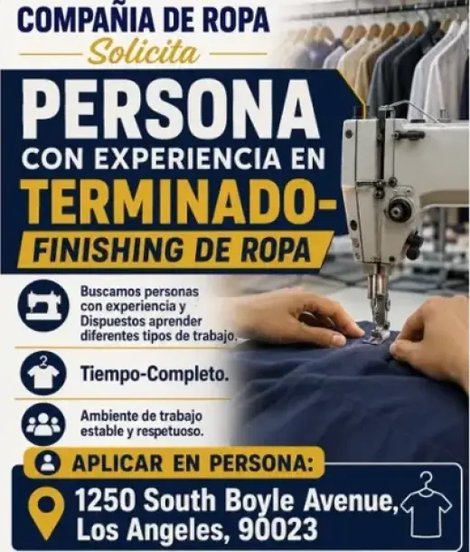 TRABAJADOR 🧵DE COSTURA📍LA