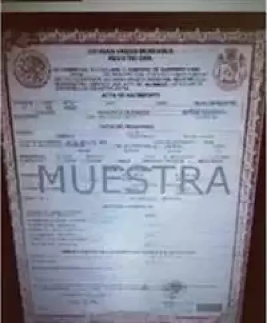 Acta de Nacimiento Mexicana