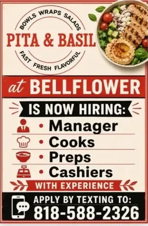 NOW HIRING at📍Bellflower