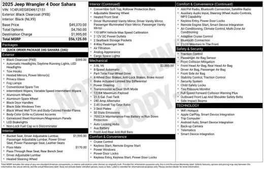 Jeep Wrangler 2025 4x4 Sahara 4p SUV