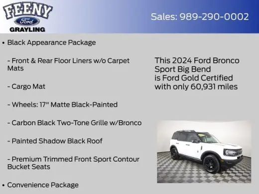 SUV Ford Bronco Sport 2024 AWD Big Bend de 4 puertas