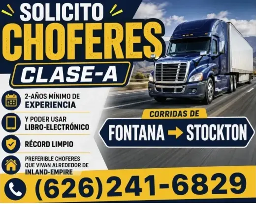 SOLICITO 🚚CHOFERES CLASE "A"
