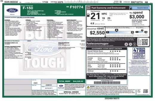 Ford F-150 2024 4x2 XL 4dr SuperCab 6.5 ft. SB