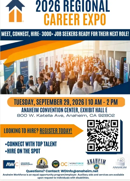 Feria Regional de Empleo 2026 en Anaheim – Más de 3,000 oportunidades