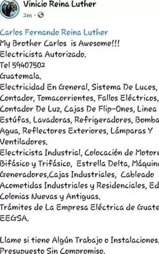 Electricidad Gral ,Lavadoras.