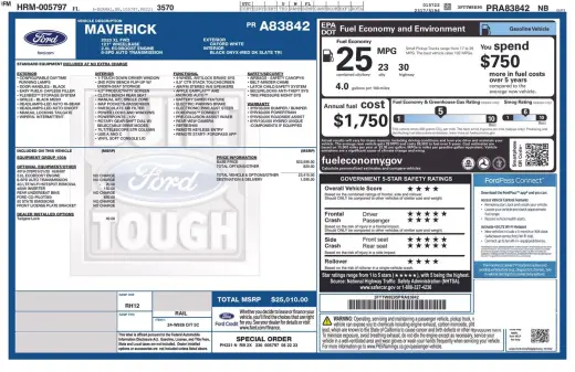 Ford Maverick 2023 XL 4dr SuperCrew 4.5 ft SB