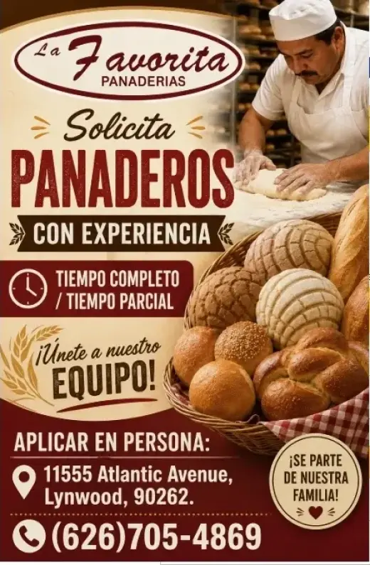SOLICITO PANADEROS en Lynwood