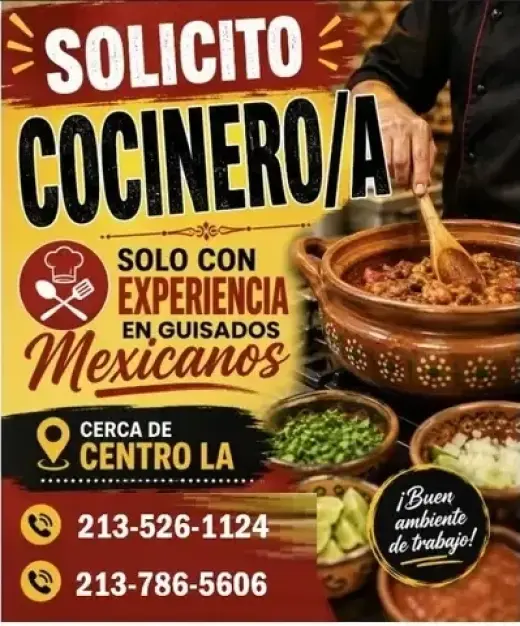 COCINERO/A -Guisados Mexicanos