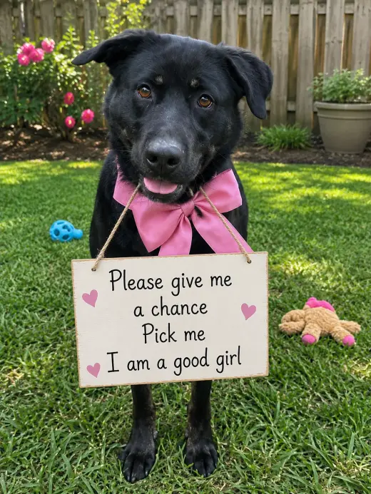 Black lab border collie female