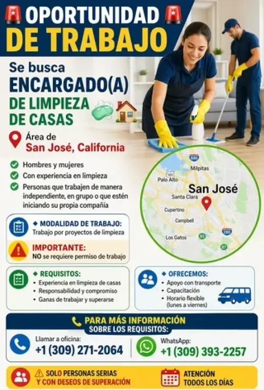 REQUIERO ENCARGADO DE LIMPIEZA