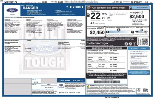 Ford Ranger 2024 4x2 XL 4p SuperCrew 5.5 ft. SB