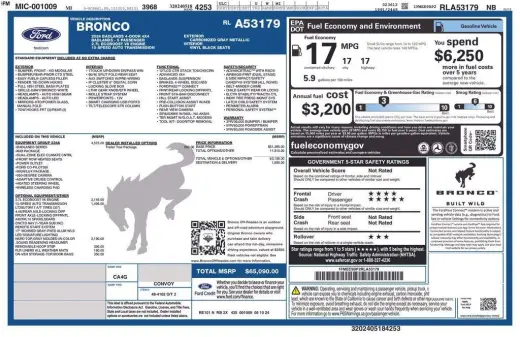 Ford Bronco 2024 4x4 Badlands 4p SUV