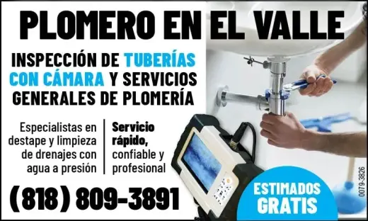 ¡PLOMERO EN EL VALLE – SERVICIO 24 HORAS!
