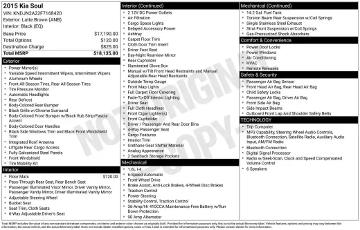 Kia Soul 2015 4dr Crossover 6M