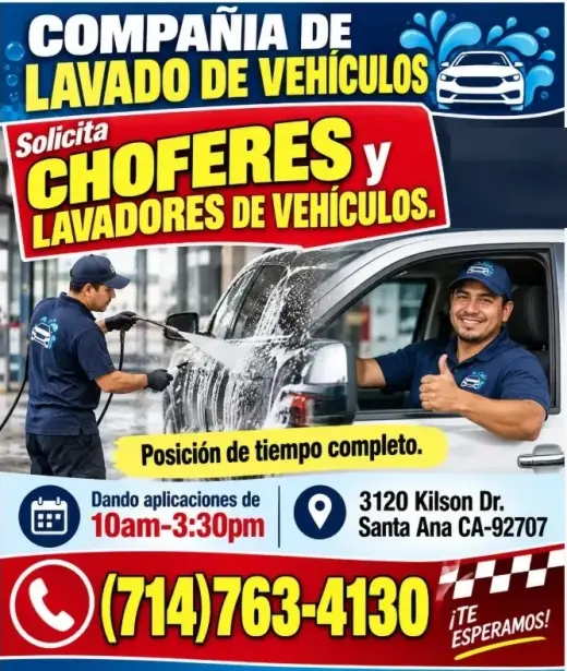 SOLICITO CHOFERES y LAVADORES DE VEHÍCULOS 📍Santa Ana