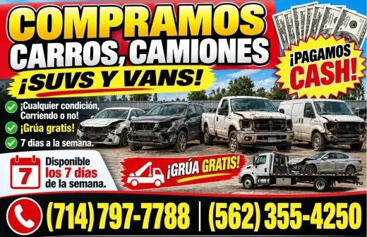 COMPRAMOS CARROS, CAMIONES ¡SUVS Y VANS!