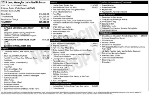 Jeep Wrangler Unlimited 2021 4x4 Rubicon 4p SUV