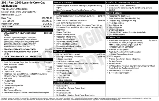 Ram 2500 2021 4x4 Laramie 4dr Crew Cab 6.3 ft. SB Pickup