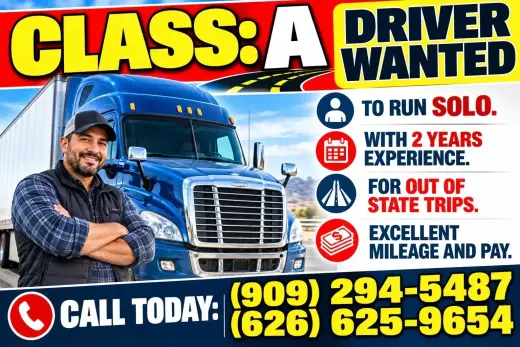 CLASS A DRIVERS WANTED
