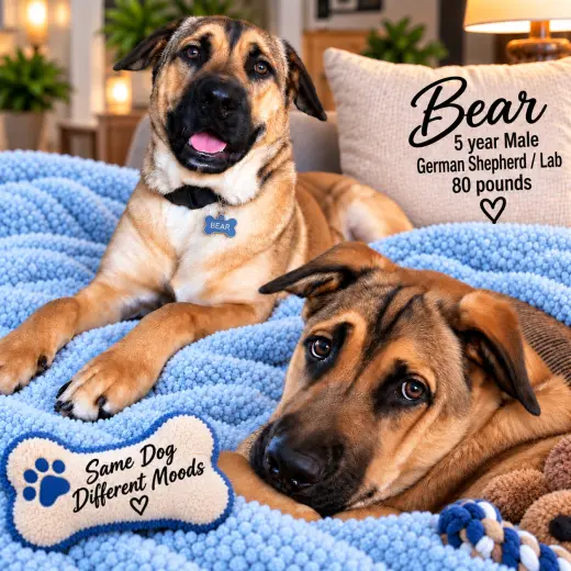 BEAR – 5 YEAR MALE GERMAN SHEPHERD/LAB MIX
