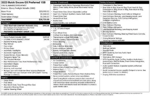 Buick Encore GX 2023 Preferred 4dr Crossover