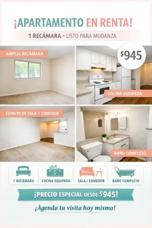 Apartamentos de 1 Recamara !!!