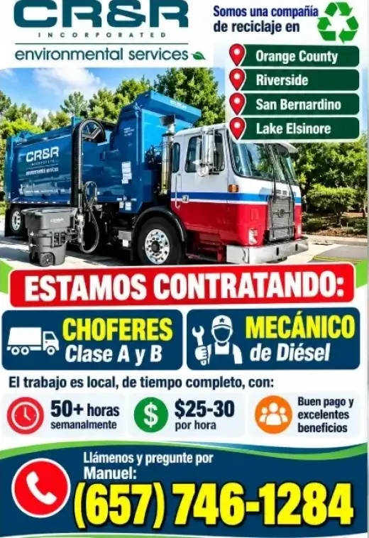 ♻️ CHOFERES y MECÁNICO DIESEL