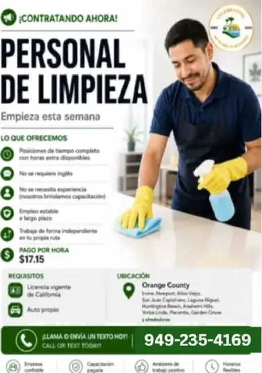 Busco Personal de limpieza