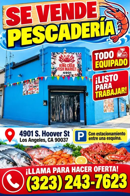 SE VENDE 🦐PESCADERÍA en 📍Los Ángeles