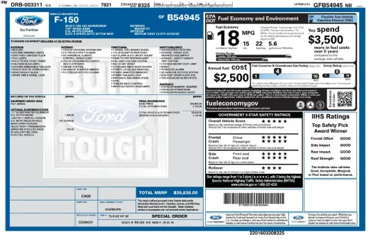Ford F-150 2016 4x2 XLT 4dr SuperCrew 5.5 ft. SB