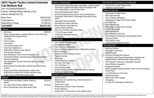 Toyota Tundra 2023 4x4 Limited 4p Cab Doble Pickup SB