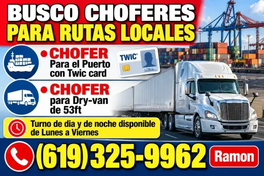 BUSCO CHOFERES PARA RUTAS LOCALES