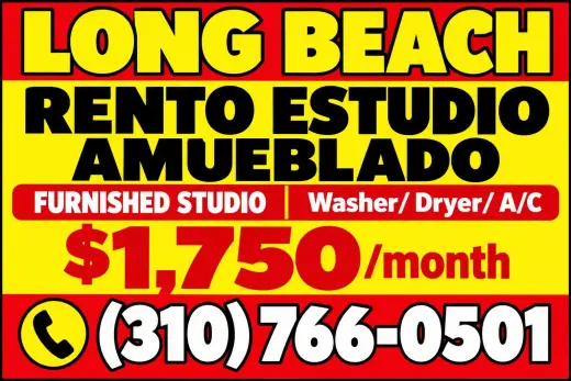 LONG BEACH  📌 RENTO ESTUDIO AMUEBLADO (Furnished studio)