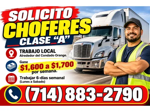 🚚CHOFERES Gane  💵$1,500 a $1,700 por semana.