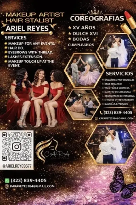 Maquillaje, peinado y coreogra